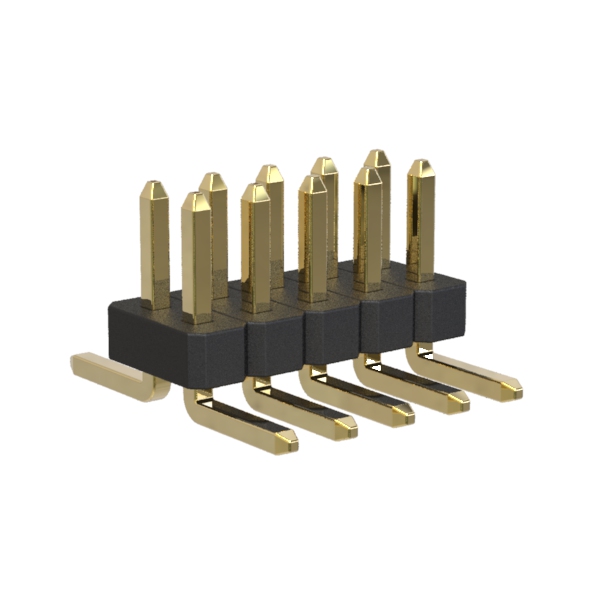 BL1615-12XXM series, open double row pin headers on PCB for surface mounting (SMD), pitch 1.00 mm, Board-to-Board connectors, pin headers and sockets for them > pitch 1.00 mm