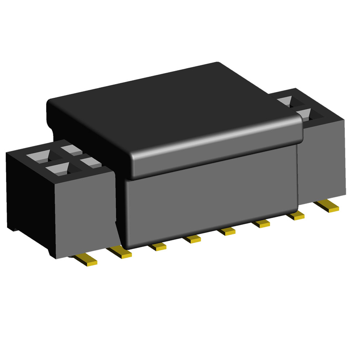 2192SM4-XXXG-CP series, double row straight sockets with guides on PCB for surface mounting (SMD), pitch 1.00 mm, Board-to-Board connectors, pin headers and sockets for them > pitch 1.00 mm