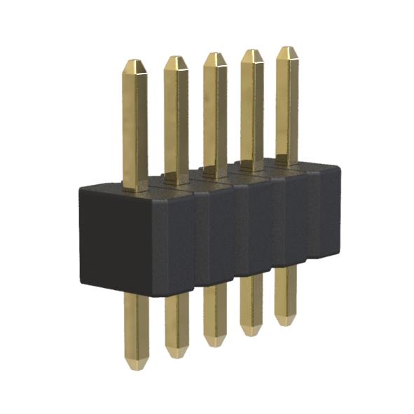 BL14065-11xxS-2.5 series, pin headers single row straight on PCB for mounting in holes, pitch 1,27 mm, Board-to-Board connectors, pin headers and sockets for them > pitch 1,27 mm