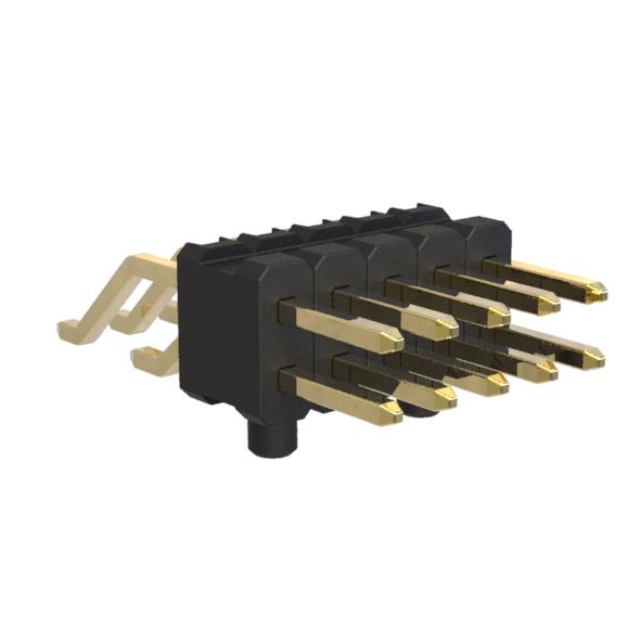 BL1425-12xxZ-PG series, pin headers double row SMD horizontal guide on PCB, pitch 1,27x1,27 mm, Board-to-Board connectors, pin headers and sockets for them > pitch 1,27x1,27 mm
