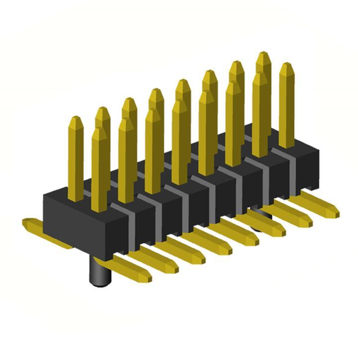 2199SB-XXXG-SMPG series, pin headers double row straight with guide on PCB for surface (SMD) mounting, pitch 1,27x1,27 mm, Board-to-Board connectors, pin headers and sockets for them > pitch 1,27x1,27 mm