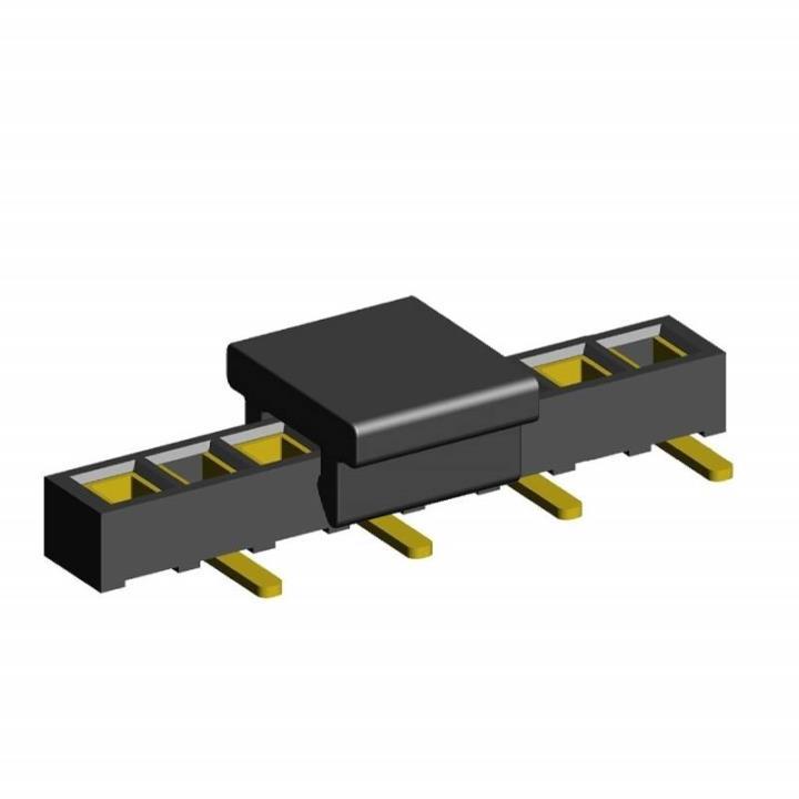 2200SA-XXG-SM2-B1-PCP series, single row straight sockets with capture for surface (SMD) mounting on PCB, pitch 1,27 mm, Board-to-Board connectors, pin headers and sockets for them > pitch 1,27 mm