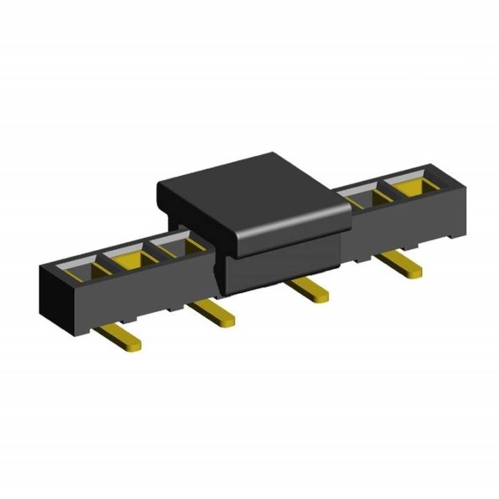 2200SA-XXG-SM2-B2-PCP series, single row straight sockets with capture for surface (SMD) mounting on PCB, pitch 1,27 mm, Board-to-Board connectors, pin headers and sockets for them > pitch 1,27 mm