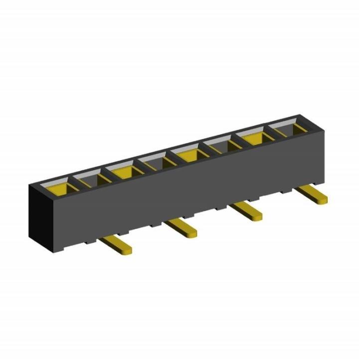 2200SA-XXG-SM3-B1 series, single row straight sockets for surface (SMD) mounting on PCB, pitch 1,27 mm, Board-to-Board connectors, pin headers and sockets for them > pitch 1,27 mm