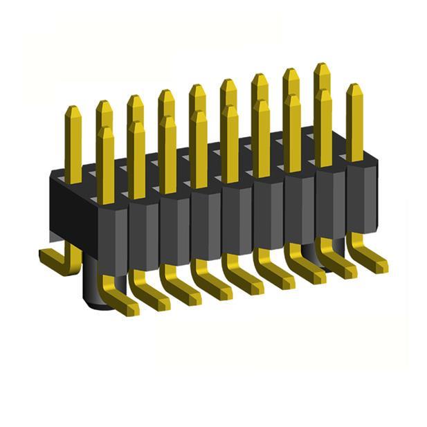 2206PB-XXG-SM-XXXX-PG series, plugs open straight single row for surface (SMD) mounting with guides on the Board, pitch 1,27 mm, Board-to-Board connectors, pin headers and sockets > pitch 1,27 mm