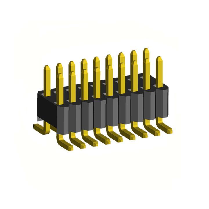 2206PB-XXG-SM-XXXX series, plugs open straight single row for surface (SMD) mounting on the Board, pitch 1,27 mm, Board-to-Board connectors, pin headers and sockets > pitch 1,27 mm