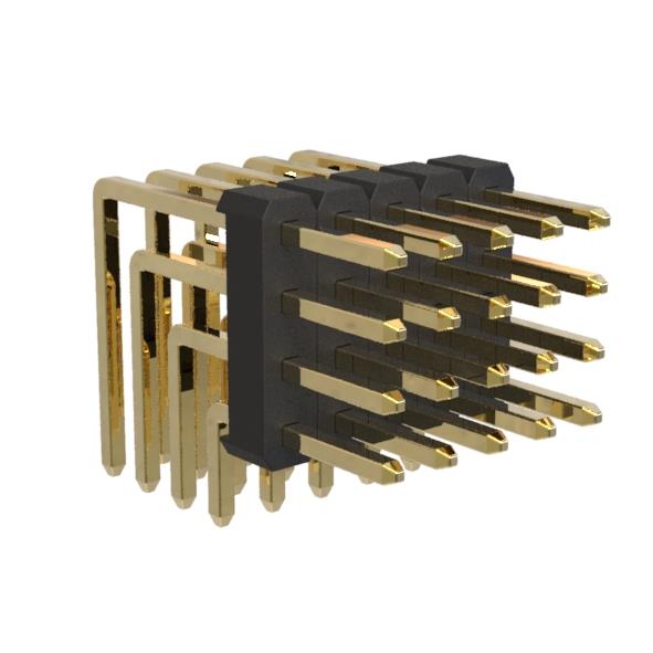 BL1315-14xxR-1.5 series, plugs, four-row, angular, pitch 2,0x2,0 mm, 4x40 pins