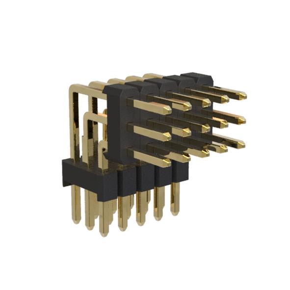 BL1315-23xxR1-1.5 series, plugs pin three-row angular with a double insulator angular, pitch 2,0x2,0 mm, Board-to-Board connectors, pin headers and sockets > pitch 2,0x2,0 mm