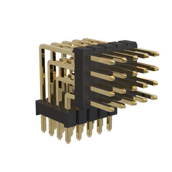 BL1315-24xxR1-1.5 series, plugs pin four-row angular with a double insulator angular, pitch 2,0x2,0 mm, Board-to-Board connectors, pin headers and sockets > pitch 2,0x2,0 mm