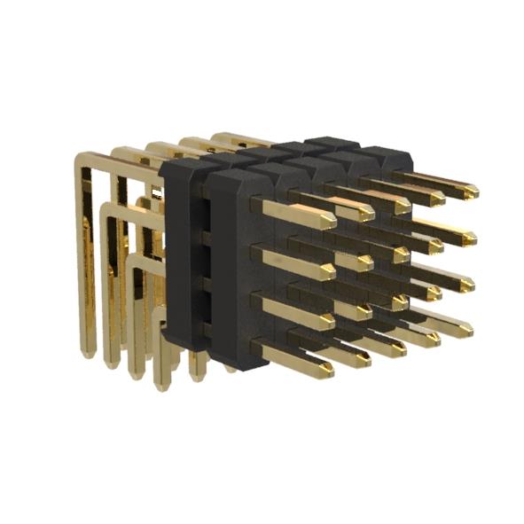 BL1320-24xxR2-2.0 series, plugs pin four-row angular with a double insulator angular, pitch 2,0x2,0 mm, Board-to-Board connectors, pin headers and sockets > pitch 2,0x2,0 mm