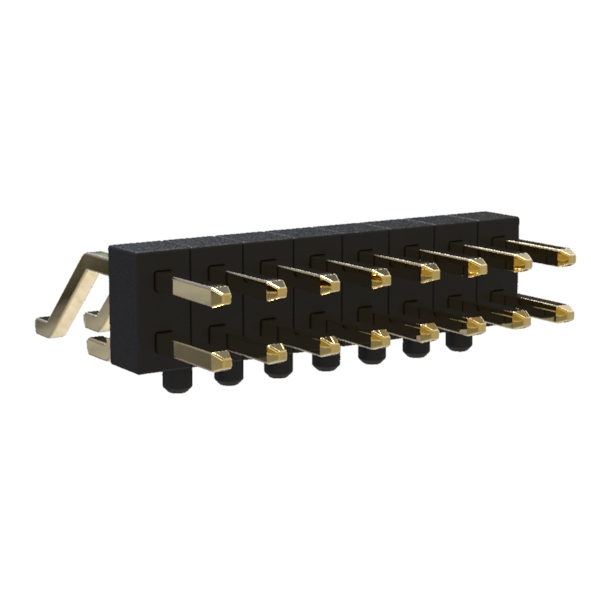 BL1320-12xxZ-PG series, double-row pin plugs for surface mounting (SMD) horizontal with guides in the Board, pitch 2,0x2,0 mm, Board-to-Board connectors, pin headers and sockets > pitch 2,0x2,0 mm