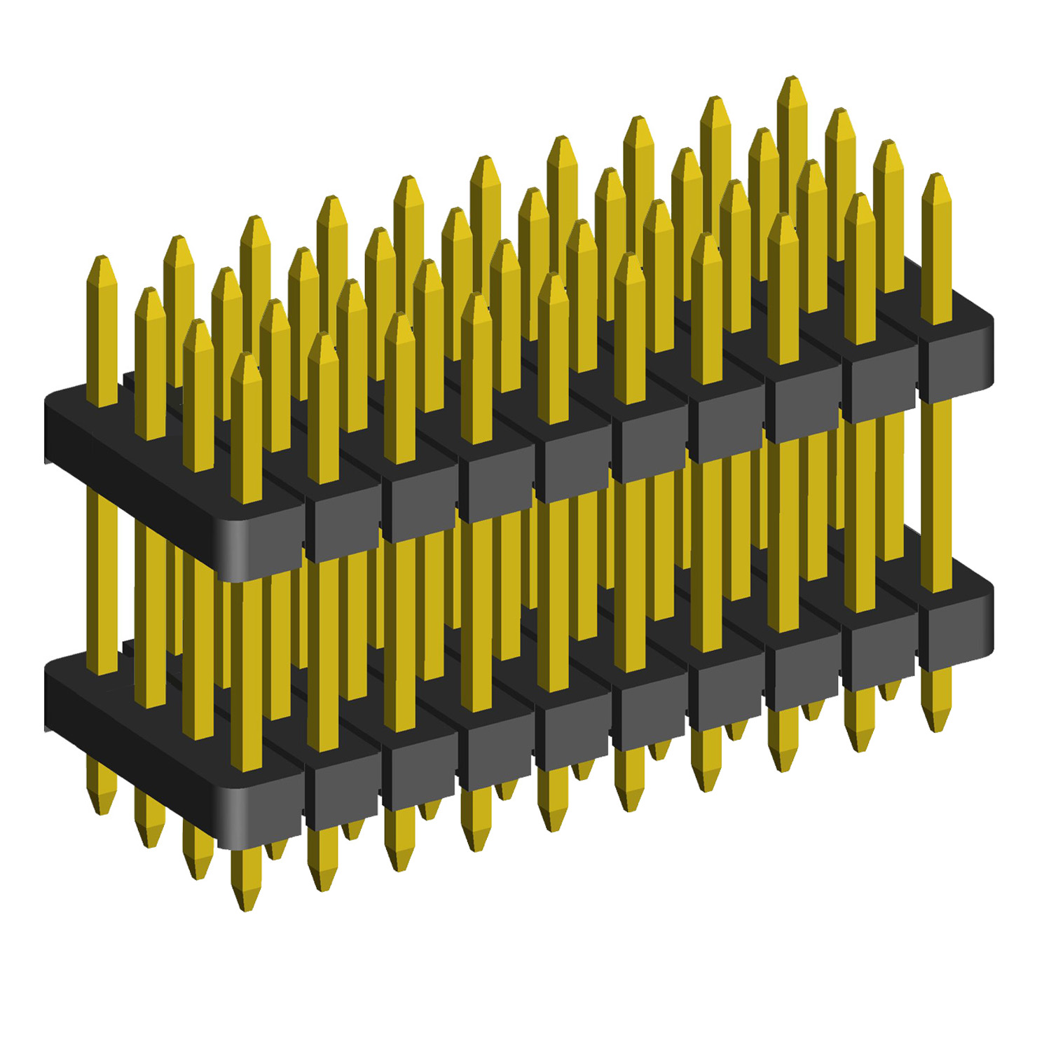 1999PDI-XXXG-H15-2660 series, plugs pin open straight with double insulator four-row on Board for mounting in holes, pitch 2,0x2,0 mm, Board-to-Board connectors, pin headers and sockets > pitch 2,0x2,0 mm