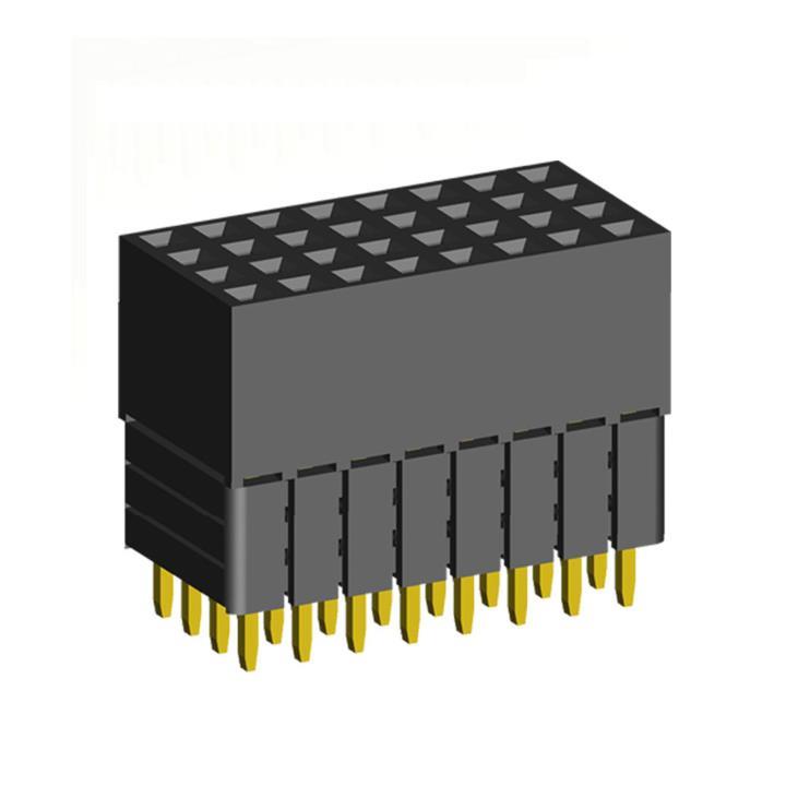 1999SDI-XXXG-3A series, four-row sockets straight to the Board for mounting holes, pitch 2,0x2,0 mm, Board-to-Board connectors, pin headers and sockets > pitch 2,0x2,0 mm