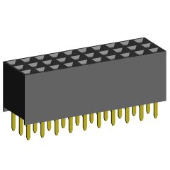 2203S-XXG-635 series, three-row sockets straight to the Board for mounting holes, pitch 2,0x2,0 mm, Board-to-Board connectors, pin headers and sockets > pitch 2,0x2,0 mm