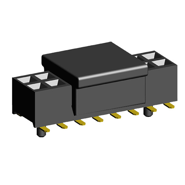 2207SM-XXSG-24-PCG series, straight double row socket with a guide to the cost for surface (SMD) mounting, pitch 2,0x2,0 mm, Board-to-Board connectors, pin headers and sockets > pitch 2,0x2,0 mm