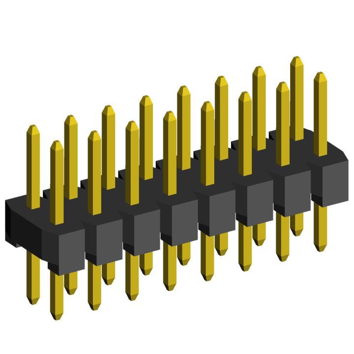 2208S-XXG-H15-125 series, plugs pin header straight double row open on the Board for mounting holes, pitch 2,0x2,0 mm, Board-to-Board connectors, pin headers and sockets > pitch 2,0x2,0 mm
