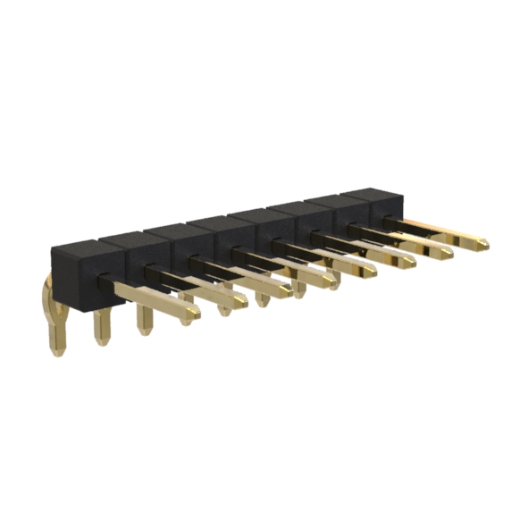 BL1A25-11xxR series, pin headers, single row, corner, pitch 2,54 mm, Board-to-Board connectors, pin headers and sockets > pitch 2,54 mm