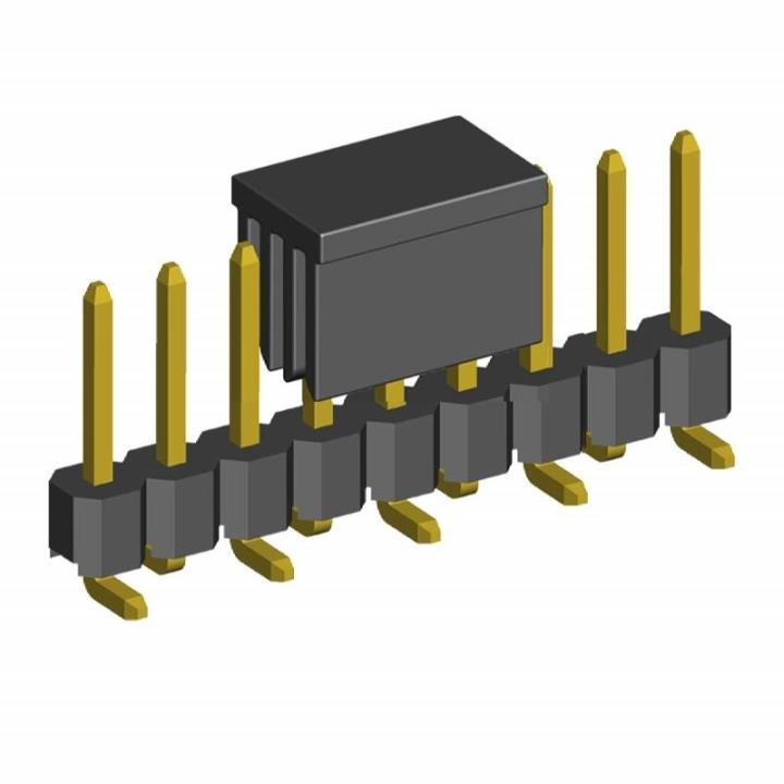 2211SM-XXG-B1-CP series, pin headers on the board for surface (SMD) mounting with a grip, pitch 2,54 mm, Board-to-Board connectors, pin headers and sockets > pitch 2,54 mm