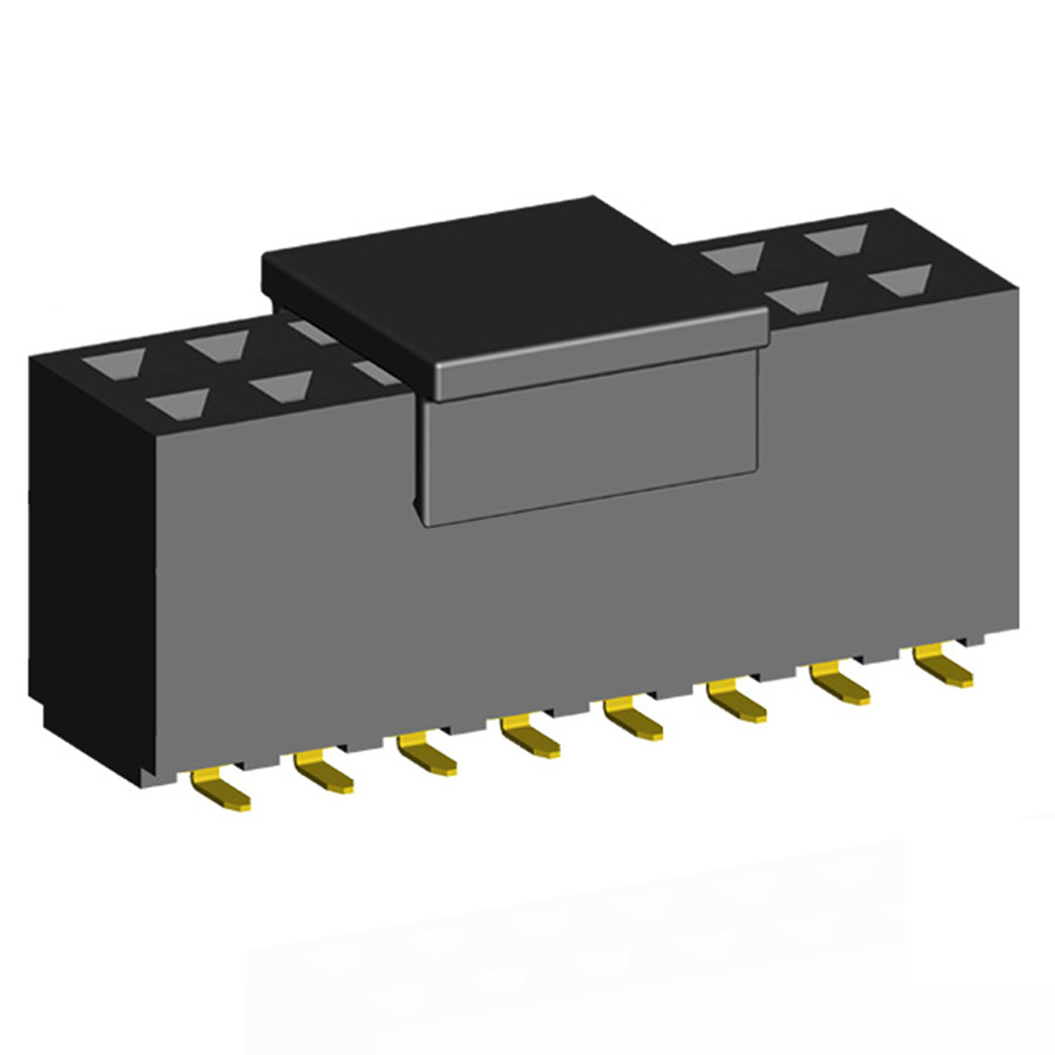 2214SM-XXG-85-PCP series, double row straight socket on the board for surface (SMD) mounting with a grip for mounting machine, pitch 2,54x2,54 mm, Board-to-Board connectors, pin headers and sockets > pitch 2,54x2,54 mm