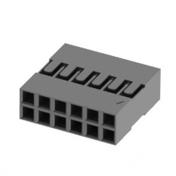 2226B-XX (BLD-XX) series, double row sockets housings for the wire, pitch 2,54x2,54 mm, Board-to-Board connectors, pin headers and sockets > pitch 2,54x2,54 mm