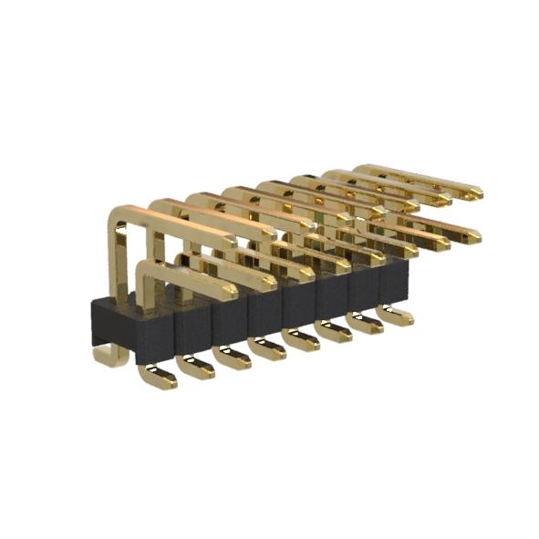 BL1215-12xxM series, double-row SMD horizontal angular pin headers, pitch 2,54x2,54 mm, Board-to-Board connectors, pin headers and sockets > pitch 2,54x2,54 mm