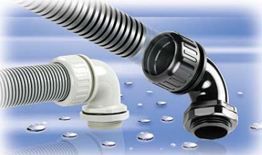 90° Elbow Quick-Fit Watertight Corrugated Tubing Fittings