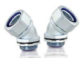 45° Elbow Zinc Fittings For Convoluted Metal Conduits