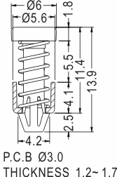 Latches and Piston / Spacer support / Furniture