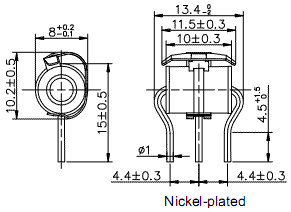 8,0*10 3 pole plug discharge 10KA*2 With Fail Safe / 3-Electrode Gas Tube Arrester / Gas tubes