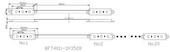 BFT4011-3X3528, 3528 SMD LED Waterproof LED Module Series, LED Module