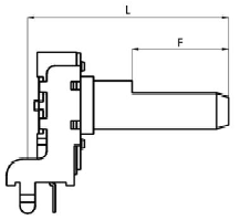 Без втулки, Горизонтальный Type, R1116N-_D1-, Rotary Potentiometers 11 mm