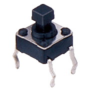 TSF6673, 6x6 square hat head pin-type touch, Tact Switch